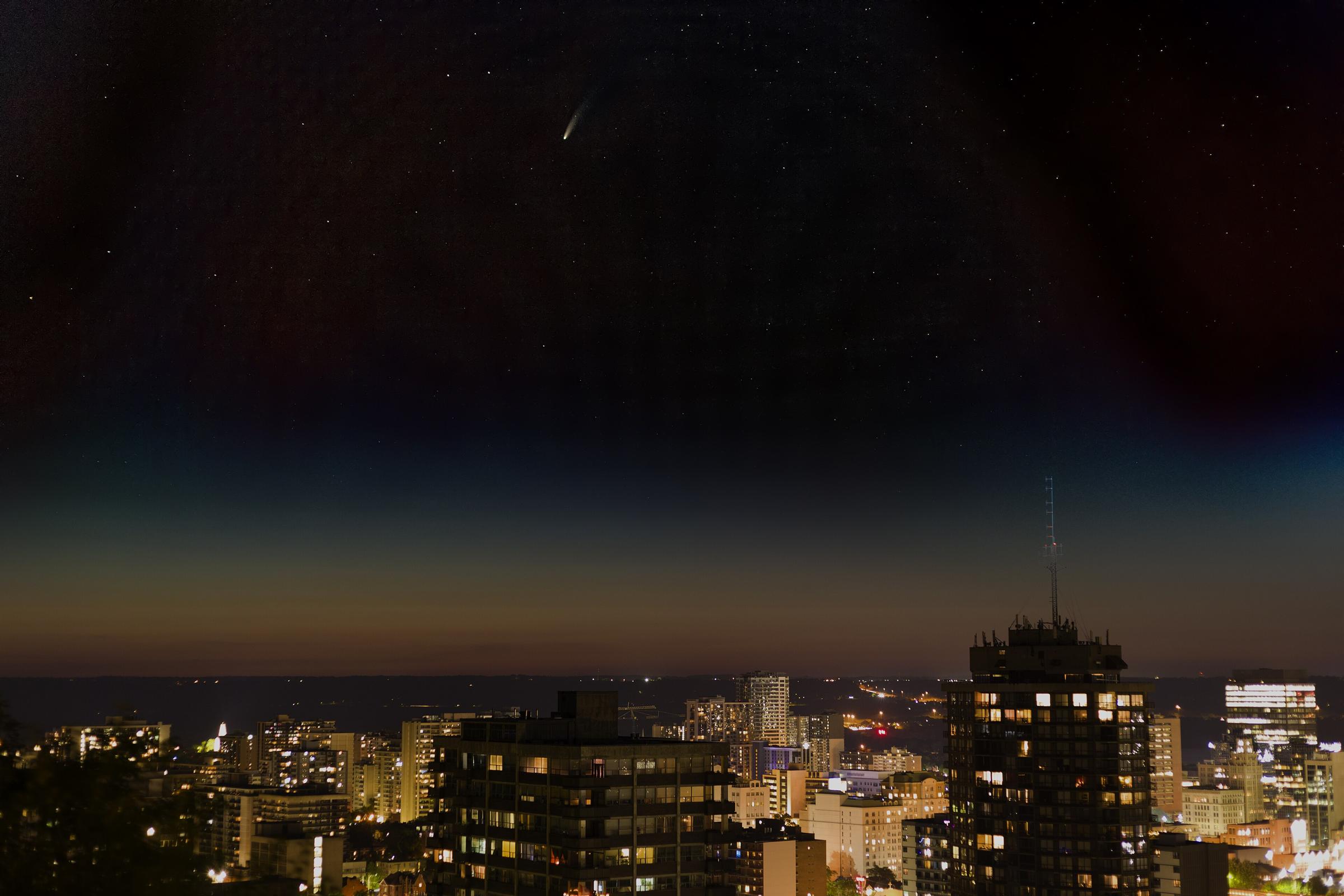 Downtown Hamilton at night